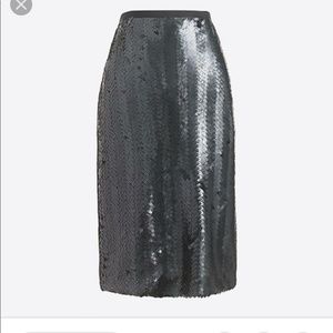 J.Crew NWT Black Sequin Skirt